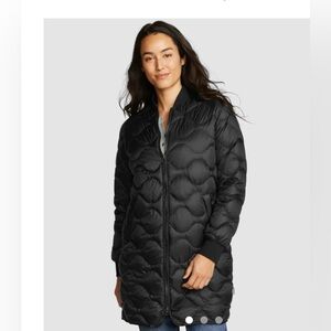 Eddie Bauer Women's Shaw Long Down Bomber Jacket- Size large